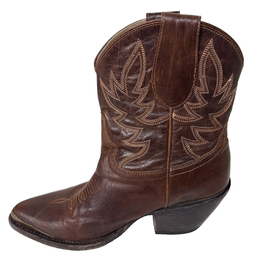 Idyllwind Women Wheels Western Booties Pointed Toe Size 8B Brown Cowgirl Concert - Picture 7 of 13